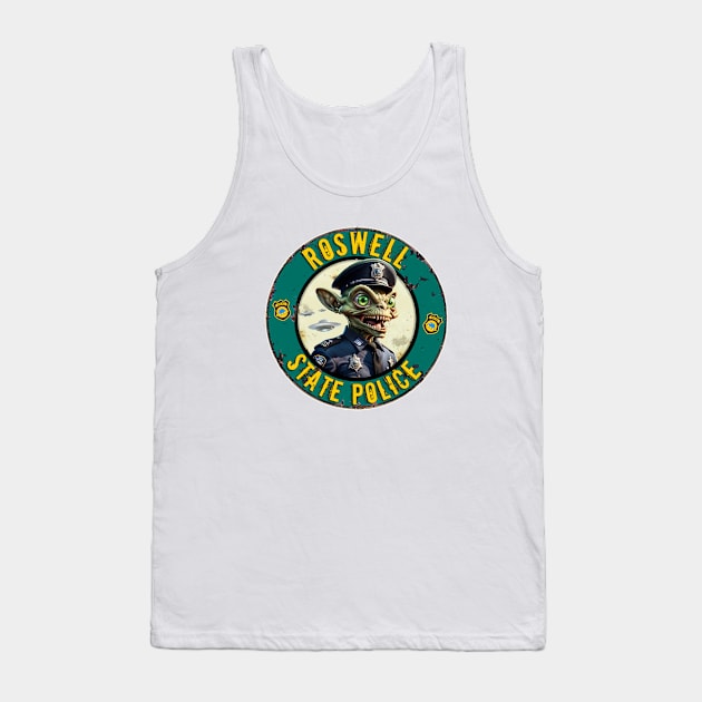 Roswell State UFO Police Department Tank Top by Wilcox PhotoArt